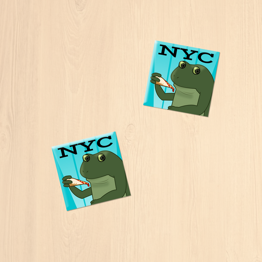 Frog NYC Pizza sticker